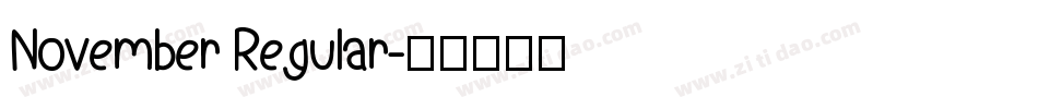 November Regular字体转换